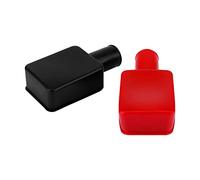 SAVITA 2pcs Battery Terminal Covers Auto, Red & Black Soft Rubber Positive Negative Insulating Stud Covers Flexible Battery Terminal Protective Caps for Car Electric Bikes Trucks