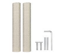 SAVITA 2pcs Cat Scratching Post Replacement, 15.7 inch Cat Tree Scratch Post with 4 M8 Screws Natural Sisal Replacement Poles for Kittens Cat Tree Tower (D02329)