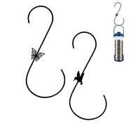 SAVITA 2pcs Hummingbird Feeder Hook, Large Metal Hummingbird Feeder Hanger Hummingbird Feeders Hanger Hook Wind Chimes Accessory Plant Hangers Decorations Hooks for Outdoor Indoor Use (12inch/30cm