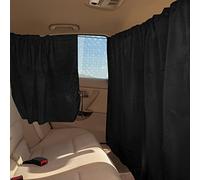 SAVITA 3 Pcs Car Privacy Curtains, 1 set of Detachable Car Divider Curtains Sun Shade with 1 Rear Seat & 2 Side Windows Divider Curtain Soft Car Divider Curtain for Camping Traveling Sleeping Baby