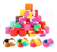 SAVITA 30 Pieces 2ML Silicone Box Funny Container Round Silicone Container for Storing Food, Cosmetics, Art Suppliers, Hardware, Skin Care Products