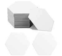 SAVITA 300PCS Hexagon Paper Piecing Templates, 1.57 inch/4cm Hexagon Paper Pieces Paper Piecing Shapes for Quilting Sewing Craft Ideas DIY for Splicing Patchwork (White)
