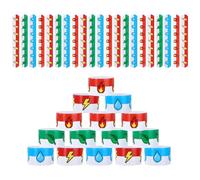 SAVITA 36pcs Red and White Cartoon Slap Bracelets, 4 Colors Anime Birthday Party Favors Video Game Slap Snap Bands Bracelets for Kids Anime Collectibles Party Decorations Supplies