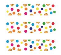 SAVITA 3pcs Cartoon Edible Cake Border Strips, Polka Dot Wall Street Theme Edible Cake Decorations Sheets Paper for Birthday Party Supplies