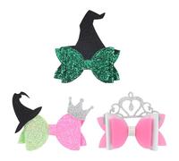 SAVITA 3pcs Crown Hat Bow Hairpin, Hair Ties Cute Hair Bow Hairpin Crown Accessories for Women (3 Styles)