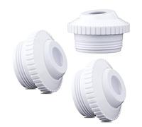 SAVITA 3pcs Pool Jet Nozzles, Practical Flow Eyeball Inlet Jet White Flow Inlet Fitting Swimming Pool Return Jet for Swimming Pool Spout Accessories