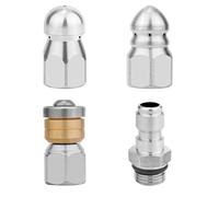 SAVITA 3pcs Sewer Jetter Nozzle, Stainless Steel Sewer Jetting Nozzles for Pressure Washer Drain Jetting Hose Nozzle Tip Kit with NPT 1/4 Inch Quick Connect Interface, Pressure up to 5000 PSI