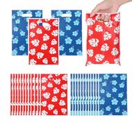 SAVITA 50pcs Cartoon Party Favor Bags, 10x6.5 Inch Hawaii Gift Candy Bags with Handles for Kids Birthday Baby Shower Holiday Events Party Supplies