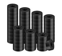 SAVITA 50pcs Thick Rubber Washers, 3/4 inch OD 1/4 inch ID 1/4 inch Thickness Rubber Spacers Vibration Damping Pads Flat Rubber Isolator Washers Rubber Grommets Rubber Spacer Bushings