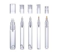 SAVITA 5pcs Refillable Markers, Clear Paint Pens Empty in 3 Sizes Refillable Markers Set for Oil Painting Graffiti Wood Ceramic Metal