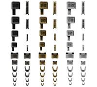 SAVITA 60pcs Metal Zipper Latch Slider Zipper Stops Retainer Insertion Pins Zipper Stopper Repair Kit for Coats Jacket Repair and Replacement (4 Sizes: #3, 5, 8, 10)