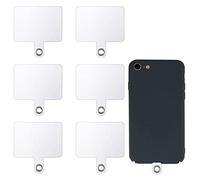 SAVITA 6pcs Cell Phone Tether Tabs, Transparent Crossbody Phone Strap Tether Tabs Multifuctional Phone Lanyard Patch Pad for Most Smartphones