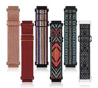 SAVITA 6pcs Elastic Nylon Watch Strap, 20mm Stretchy Wristband for Watch Stretchy Band for Samsung Galaxy Watch 5 40mm, Galaxy Watch5 44mm, Galaxy Watch 5Pro 45mm