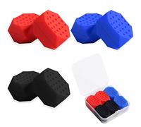SAVITA 6pcs Jawline Exerciser, Food Grade Silicone Jaw Trainer Sanitary and Odorless Sculptor for Men & Women Face Slimmer Shaper Beginners, Intermediate Advance Users (3 colors), Black,Blue