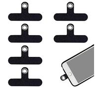 SAVITA 6pcs Phone Tether Tab, Phone Strap Tether Tab Multifuctional Phone Lanyard Patch Pad Anti-lost Phone Lanyard Attachment Phone Tether Patch for Smartphones Mobile (Black)