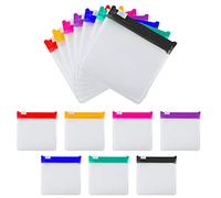 SAVITA 70pcs Zippered Pill Pouch Bags, 3x3inch Portable Medicine Organizer Pouches, Reusable Translucent Pill Organizer for Storing Small Items (7 Colors)