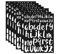 SAVITA 8 Sheets Vinyl Letters Stickers, 1 Inch 2 Inch Self Adhesive Lower Case Letters Stick On Letters Alphabet Stickers Decals for Crafts Scrapbook Poster Window Mailbox Car (White), (B16206-07)