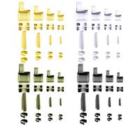 SAVITA 80pcs Metal Zipper Latch Slider Zipper Stops Retainer Insertion Pins Repair Kit for Coats Jacket Repair and Replacement (4 Sizes: #3, 5, 8, 10)