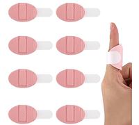 SAVITA 8pcs Finger Splints, Trigger Finger Splints Single Straps Finger Splint Support Brace Kit Finger Straightener Immobilization Splint for Fingers Protection (Pink)