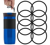 SAVITA 8pcs Replacement Gasket Compatible with Contigo Snapseal Byron Travel Mug 16 & 20oz, Leakage-Proof Rubber Seals Lid Gaskets Replacement Parts Compatible with Contigo Mugs (Black)