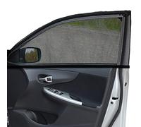 SAVITA Car Window Sun Shades, 2pcs Elastic Shades for Front, Side Windows - Double Layer Mesh Cover for UV Protection, Privacy, Kids, Pets