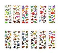 SAVITA Dinosaur Stickers 3D Puffy Stickers for Kids & Toddlers(300+ pcs), 24 Sheets Stickers for Reward Scrapbook Making Dinosaur Themed Birthday Party Favors