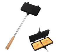 SAVITA Double Pie Iron for Camping Aluminum Alloy with Long Handle, Portable Removable Double Sandwich Maker Toaster Campfire Camp Cooker Pie Iron Camping Cookware for Outdoor Camping Picnic