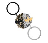 SAVITA Dragon Best Friend Keychian, Black & Silver Matching Keychains for 2 Funny Friendship Gift Key Chain for Bestie BFF Couples Birthday Christmas