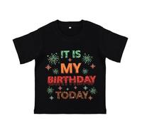 SAVITA It is My Birthday Today T-Shirt, Black Cotton Gamer Theme Birthday T-Shirt for Kids Youth (M/10-12Y)