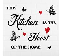 SAVITA Kitchen Wall Decals, Peel and Stick Stickers Decor is The Heart of The Home Dining Room Quotes Sticker for Home Dining Room