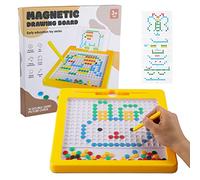SAVITA Magnetic Drawing Board, Magnetic Bead Board for Toddler Fun Magnetic Board Magnetic Dot Art Kids Magnetic Drawing Board Beads for Montessori Educational Preschool Toys for Boys Girls