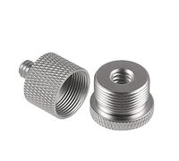 SAVITA Micro Mount Adapter Kit Includes 1 Thread Adapter Screw 1/4 to 5/8 1 Thread Adapter Screw 5/8 to 1/4 Screw Adapter Tripod for Microphone Support Monitor Camera (Silver)