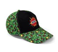 SAVITA Pixel Baseball Cap for Boys, Adjustable Green Game Theme Hat for Men Teens Fans Gamers Cool Trendy Gift