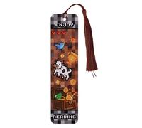 SAVITA Pixel Bookmark, 12x3cm/4.72x1.18in Double-Sided Pixel Style Bookmark Funny Book Accessories Suitable for Kids Teens Adults Reading Enthusiasts