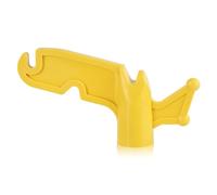 SAVITA Plastic Utility Hook, 3/4 Inch Extension Pole Hook Multi-Purpose Screw on Pole Hook Pole Hook Attachment for Hanging Christmas Light Strings Rope (Yellow)