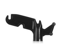 SAVITA Plastic Utility Hook, 3/4 Inch Extension Pole Hook Multi-Purpose Screw on Pole Hook Pole Hook Attachment for Hanging Christmas Light Strings Rope (Black)