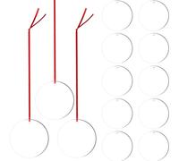SAVITA Sublimation Blank Pendants, 10pcs 3.15inch Sublimation Ornament Blanks Ornaments MDF Sublimation Blanks Personalized Round Halloween Christmas Ornaments for DIY Craft Supplies