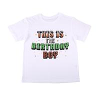 SAVITA This is The Birthday Boy T-Shirt, White Cotton Gamer Theme Birthday T-Shirt Clothes for Kids Youth Outfit (XS/4-5Y)