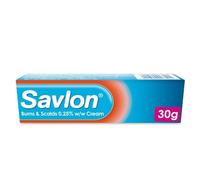 Savlon Burns & Scalds 0.25% w/w Cream, First Aid Treatment to Provide Effective Relief for Minor Burns, Scalds and Sunburn Blisters (30g, 1 pack)