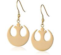 Savma Handmade Rebel Alliance Stainless Steel Earrings for Women Gold & Silver Plated Fish Hook Trendy Lightweight Jewelry Hoop Dangle Earrings Fashionable Accessories - Gift, Free Size, Stainless