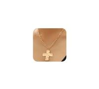 SAVNOJW Charm Chunky Gold Cross Pendant Paperclip Chain Necklaces for Woman Statement, Vintage Silver Thick Choker Necklace Exquisite Religious Faith Jewelry Gift, L, Metal, No Gemstone