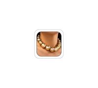 SAVNOJW Dainty Chunky Gold Big Beaded Balls Stretch Necklace for Women Statement Large Round Ball Beads Collar Choker Necklaces Vintage Exaggerated Party Jewelry Gifts, One Size, Metal, No Gemstone