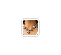 SAVNOJW Unique Large Chunky Gold Beads Choker Necklaces for Women Trendy, Statement Big Thick Silver Beaded Bold Ball Necklace Punk Party Prom Jewelry Gifts, L, Metal, No Gemstone