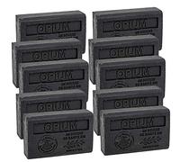 Savon de Marseille - French Soap made with Organic Shea Butter - Opium Fragrance - Suitable for All Skin Types - 125 Gram Bars - Set of 10