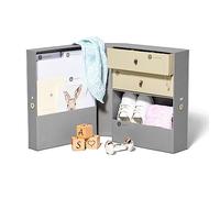 Savor | Baby Keepsake Organizer Box | The Original Fabric Acid-Free Modern Minimalist Gender-neutral Memory Box with Labels | For Pregnancy, Mother’s Day, Baby Shower, New Baby Girl Baby Boy Gifting