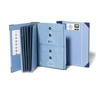 Savor | Folio Document Organizer | Blue - Custom Dyed Cloth Bound Expanding File Folder for Important Papers, Emergency Binder, Birth Certificates, Social Security Cards, Passports, Photos, Letters