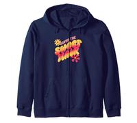 Savor Sweet Haze Retro Vibe Chill Relaxed Energy Zip Hoodie