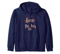 Savor The Briny Sip Vintage Coastal Beverage Humor Zip Hoodie