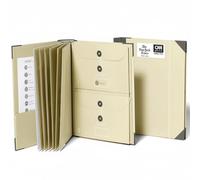 Savor | The Folio Document Organizer | Slate Gray - Expanding File Folder Hardcover Book of 10 Resealable Envelopes w/ 26 Labels for Financial Planning Homework Household Organizer Keepsakes