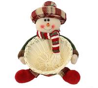 Savor the Season with This Playful, Adorable Snowman Themed Candy Basket, Perfect for Any Tabletop Display (B)